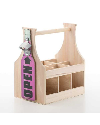 Free-standing wine rack Wagon Trend Wood 6 bottles