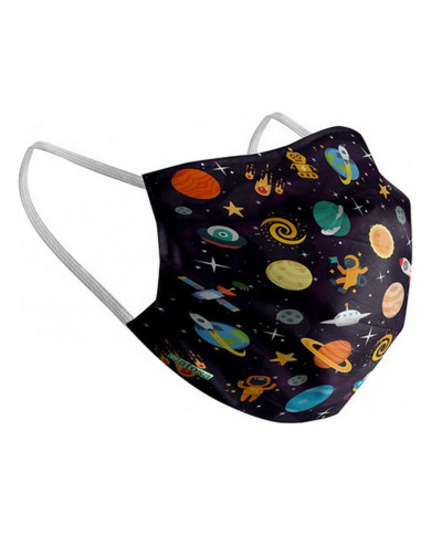 Hygienic Reusable Fabric Mask Space Children's
