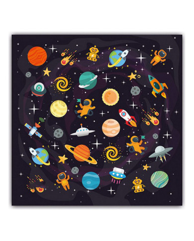 Hygienic Reusable Fabric Mask Space Children's