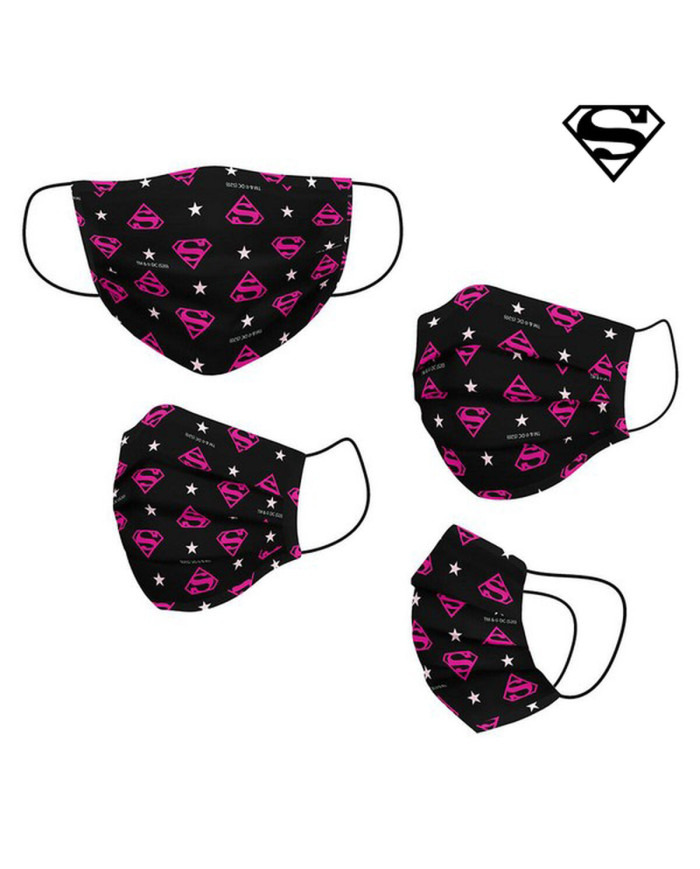 Hygienic Reusable Fabric Mask DC Super Hero Girls Children's Black