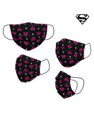Hygienic Reusable Fabric Mask DC Super Hero Girls Children's Black