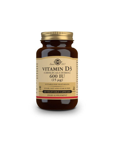 Vitamin D3 (Cholecalciferol) Solgar 600 iu 60 Capsules