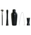 Set de Coctelería DKD Home Decor Negro Acero Inoxidable 500 ml 8 x 8 x 20 cm