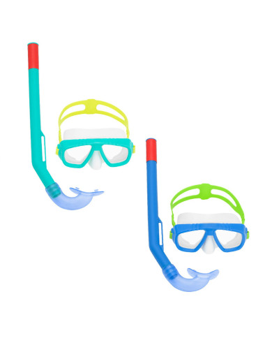 Snorkel Goggles and Tube for Children Bestway Blue Turquoise