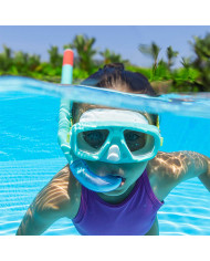 Snorkel Goggles and Tube for Children Bestway Blue Turquoise