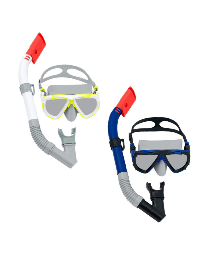 Snorkel Goggles and Tube Bestway White Dark blue Adult (1 Unit)
