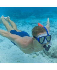 Snorkel Goggles and Tube Bestway White Dark blue Adult (1 Unit)