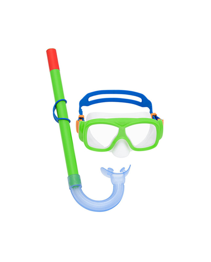 Snorkel Goggles and Tube for Children Bestway Green Pink (1 Unit)