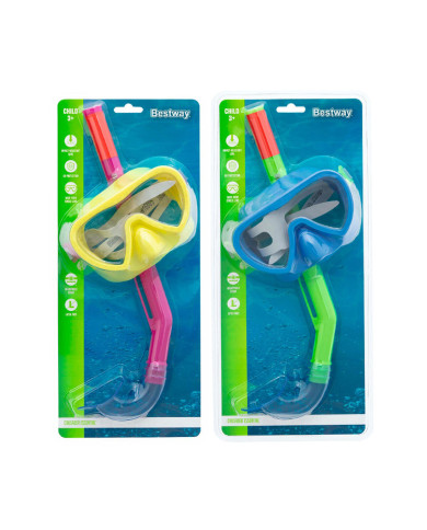 Snorkel Goggles and Tube for Children Bestway Yellow (1 Unit)