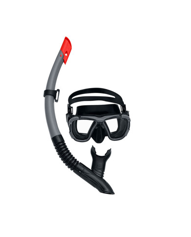 Snorkel Goggles and Tube Bestway Grey Pink Adult (1 Unit)
