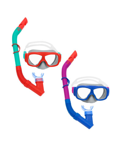 Snorkel Goggles and Tube for Children Bestway Blue Orange (1 Unit)