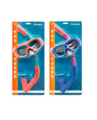 Snorkel Goggles and Tube for Children Bestway Blue Orange (1 Unit)