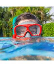 Snorkel Goggles and Tube for Children Bestway Blue Orange (1 Unit)