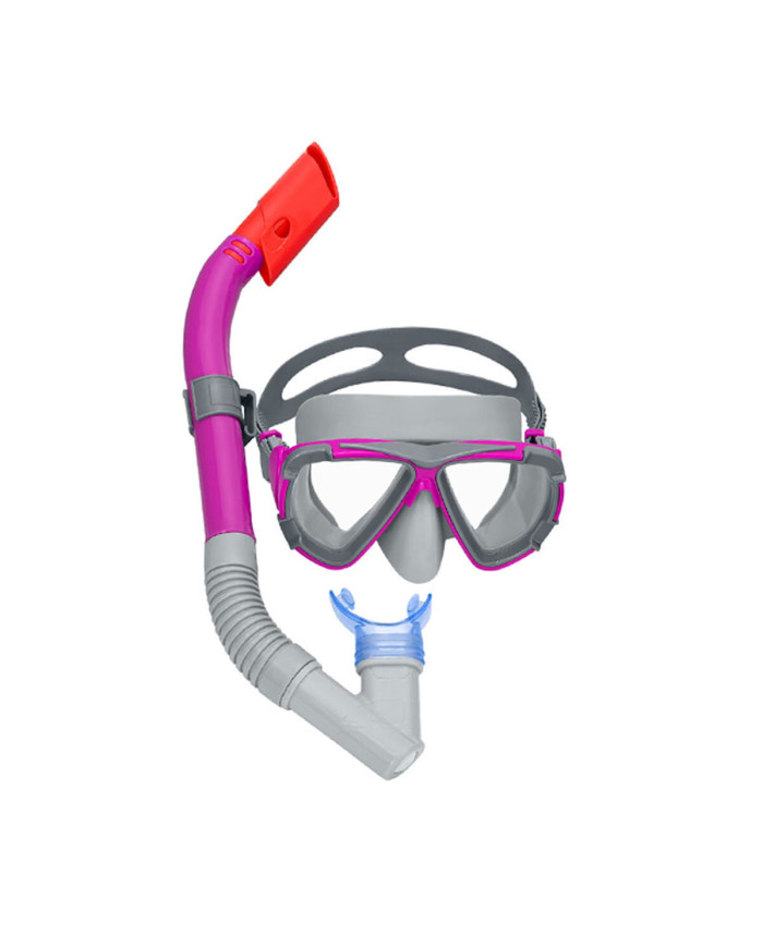 Snorkel Goggles and Tube Bestway Black Pink Adult (1 Unit)