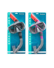 Snorkel Goggles and Tube Bestway Black Pink Adult (1 Unit)