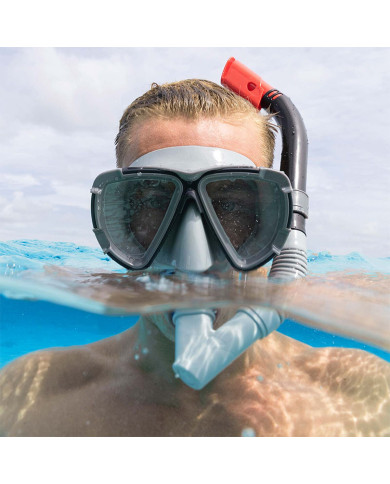 Snorkel Goggles and Tube Bestway Black Pink Adult (1 Unit)