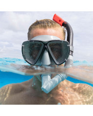 Snorkel Goggles and Tube Bestway Black Pink Adult (1 Unit)