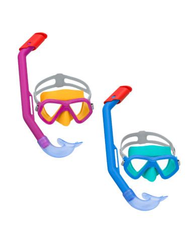 Snorkel Goggles and Tube for Children Bestway Blue Fuchsia (1 Unit)