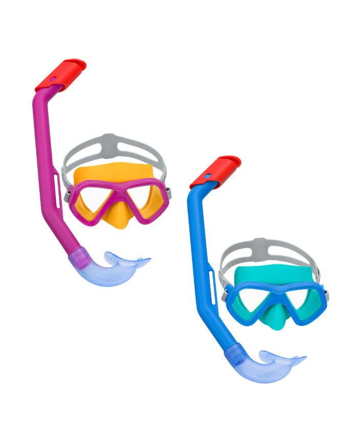 Snorkel Goggles and Tube for Children Bestway Blue Fuchsia (1 Unit)