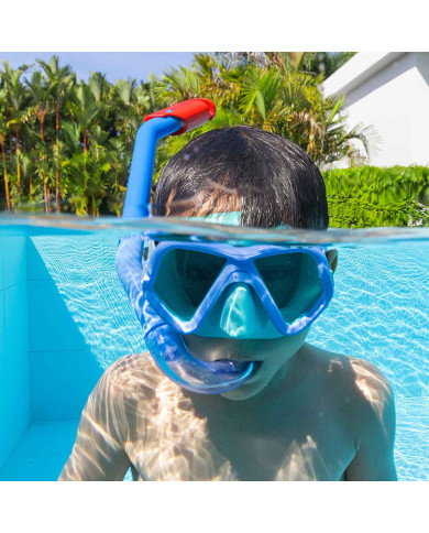 Snorkel Goggles and Tube for Children Bestway Blue Fuchsia (1 Unit)