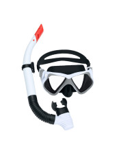Snorkel Goggles and Tube Bestway White Grey Adult (1 Unit)