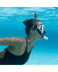 Snorkel Goggles and Tube Bestway White Grey Adult (1 Unit)