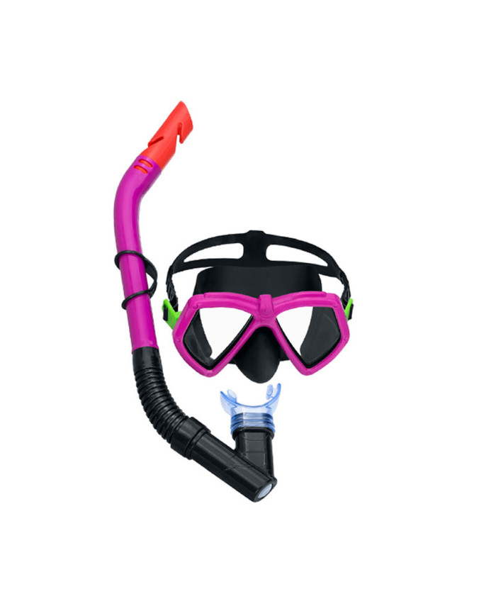 Snorkel Goggles and Tube for Children Bestway Blue Fuchsia (1 Unit)