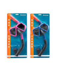 Snorkel Goggles and Tube for Children Bestway Blue Fuchsia (1 Unit)