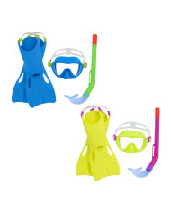 Diving Goggles with Snorkle and Fins Bestway 24-27 Blue (1 Unit)