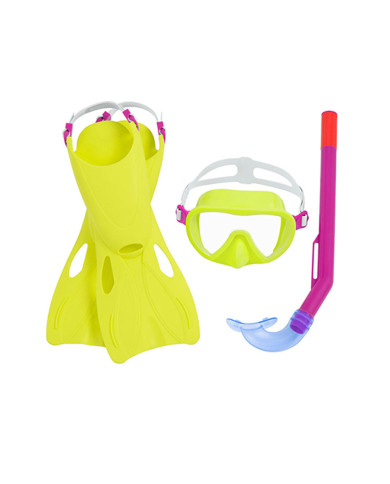 Diving Goggles with Snorkle and Fins Bestway 24-27 Blue (1 Unit)