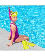 Diving Goggles with Snorkle and Fins Bestway 24-27 Blue (1 Unit)
