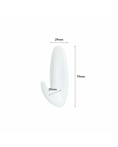 Hook for hanging up 3M 1,3 kg White Metal Plastic (2 Units)