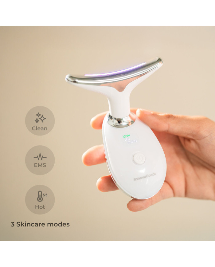 Electric Facial Firming Massager for Face and Neck with LED, EMS, and Heat Selora InnovaGoods