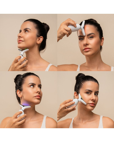 Electric Facial Firming Massager for Face and Neck with LED, EMS, and Heat Selora InnovaGoods