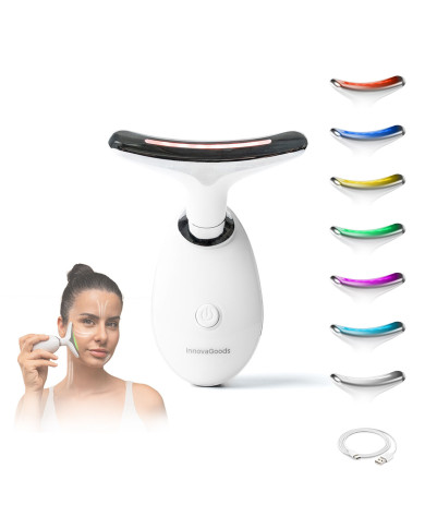 Electric Facial Firming Massager for Face and Neck with LED, EMS, and Heat Selora InnovaGoods