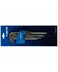 Allen Key Set WITTE 1,5-2-2,5-3-4-5-6-8-10 mm Hexagonal Allen Key Set 9 Pieces