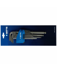 Allen Key Set WITTE 1,5-2-2,5-3-4-5-6-8-10 mm Hexagonal Allen Key Set 9 Pieces