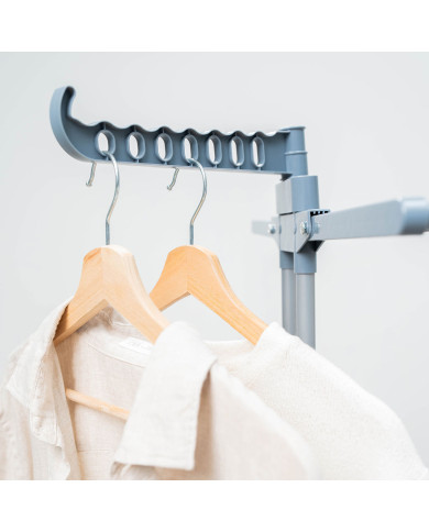 Foldable Vertical Extendable Clothes Drying Rack with Wheels Dolver XL InnovaGoods 30 Bars