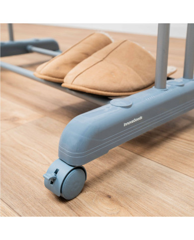 Foldable Vertical Extendable Clothes Drying Rack with Wheels Dolver XL InnovaGoods 30 Bars