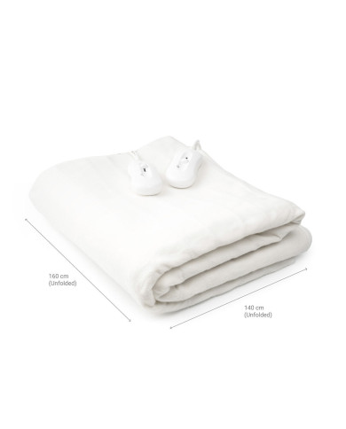 Double Electric Underblanket Blewarm InnovaGoods White 140 x 160 cm 60+60 W (Refurbished A)
