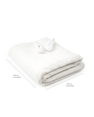 Double Electric Underblanket Blewarm InnovaGoods White 140 x 160 cm 60+60 W (Refurbished A)