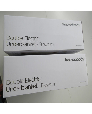 Double Electric Underblanket Blewarm InnovaGoods White 140 x 160 cm 60+60 W (Refurbished A)