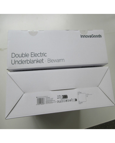 Double Electric Underblanket Blewarm InnovaGoods White 140 x 160 cm 60+60 W (Refurbished A)