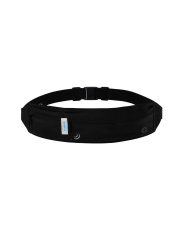 Waterfly Running Waist Bag 3.0 Black Unisex Lycra 1L with Reflectors & Headphone Output