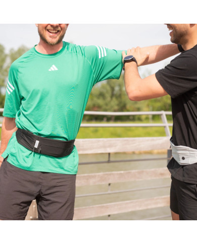 Waterfly Running Waist Bag 3.0 Black Unisex Lycra 1L with Reflectors & Headphone Output