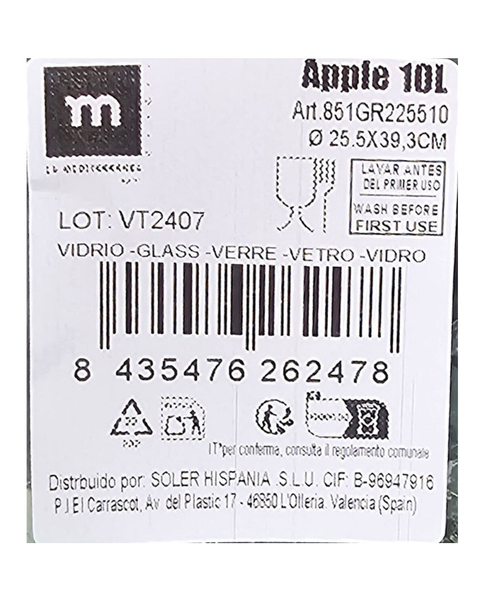 Caraffe La Mediterránea Apple 10 L (Refurbished B)