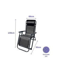 Folding Chair Marbueno Black 90 x 108 x 66 cm