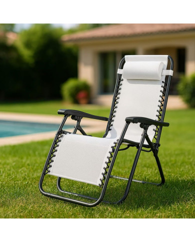 Folding Chair Marbueno Grey 90 x 108 x 66 cm