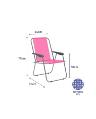 Folding Chair Marbueno 59 x 75 x 51 cm Pink
