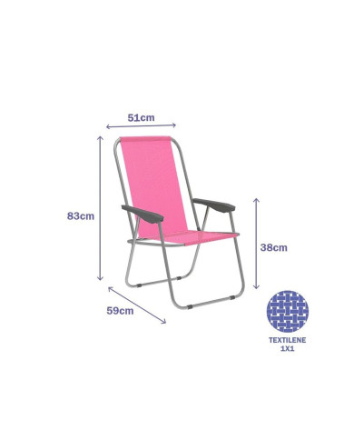 Folding Chair Marbueno 59 x 83 x 51 cm Pink